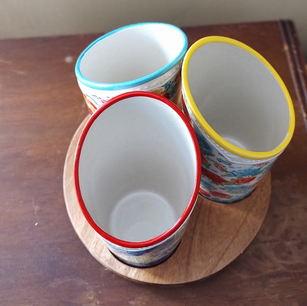 Pioneer Woman Floral Melody Utensil holder